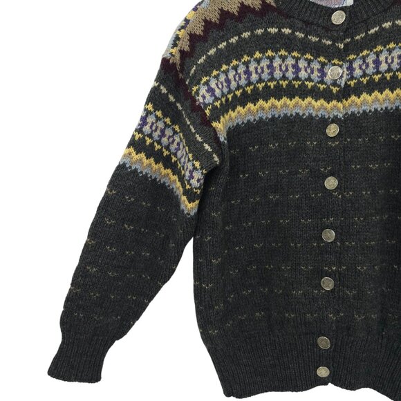 Cambridge Dry Goods Sweater Button Front Womens S Vintage USA Fair Isle Nordic - Picture 11 of 16